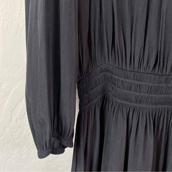 Ramy Brook Lauren Cold-Shoulder Drop-Waist Blouson Mini Dress Black Size Small - Picture 6 of 16